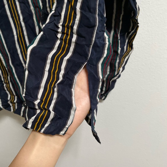 Vintage Striped 100% Silk Blouse - Picture 7 of 7
